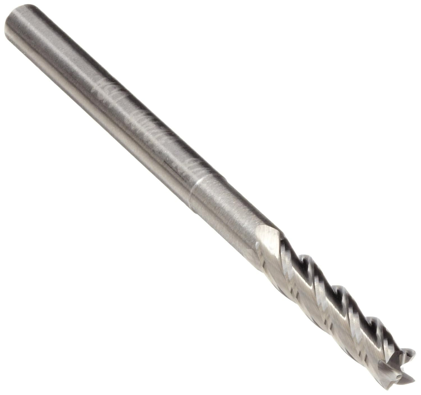 CCMGN Carbide Square Nose End Mill, Long Reach, Uncoated (Bright) Finish, 30 Deg Helix, 4 Flutes, 6" Overall Length, 0.5000" Cutting Diameter, 0.5" Shank Diameter