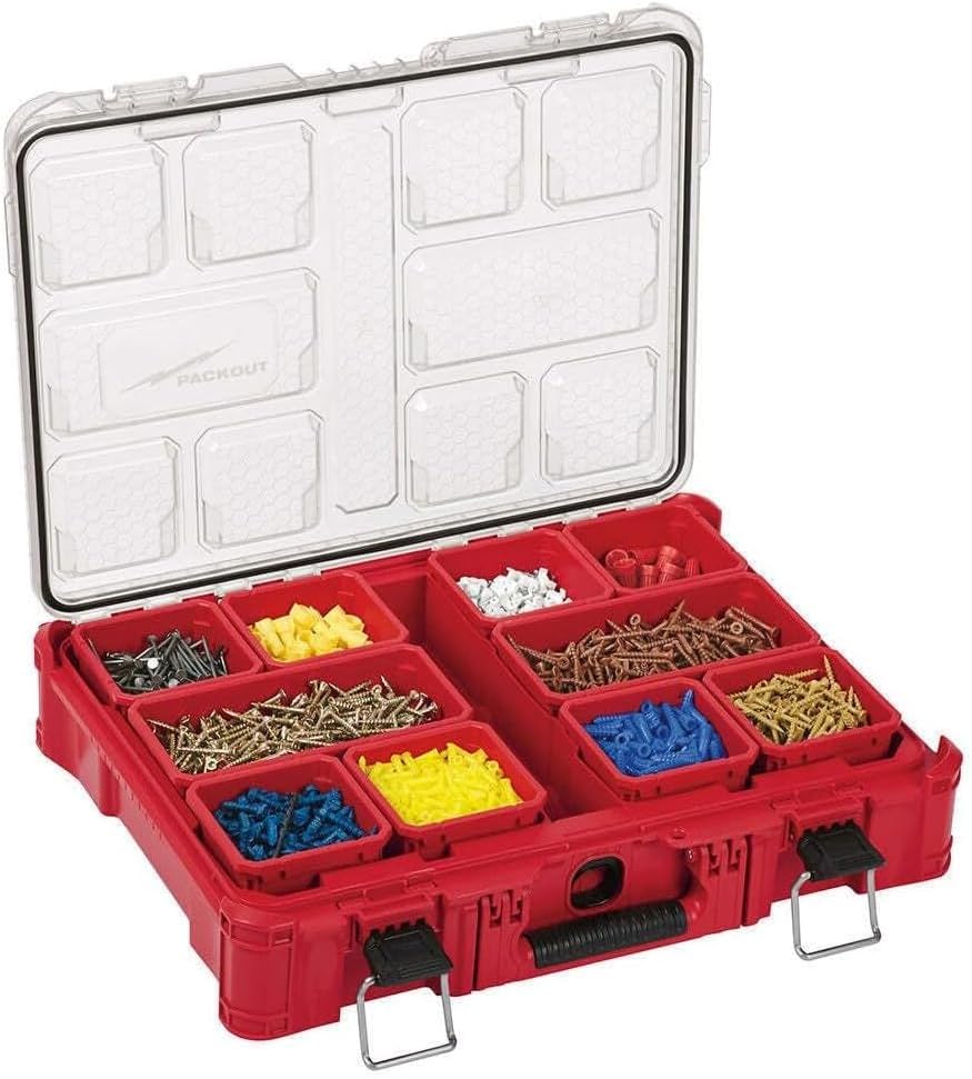48-22-8432 Tool Boxes for Milwaukee Adjustable PACKOUT Deep Organizer Length 15.2 in Width 19.7 in Height 7 in