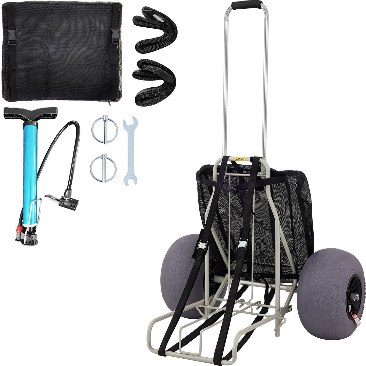 VEVOR 1.66-cu ft Aluminum Folding Yard Cart PHTSTCYCBDZ12UJUTV0
