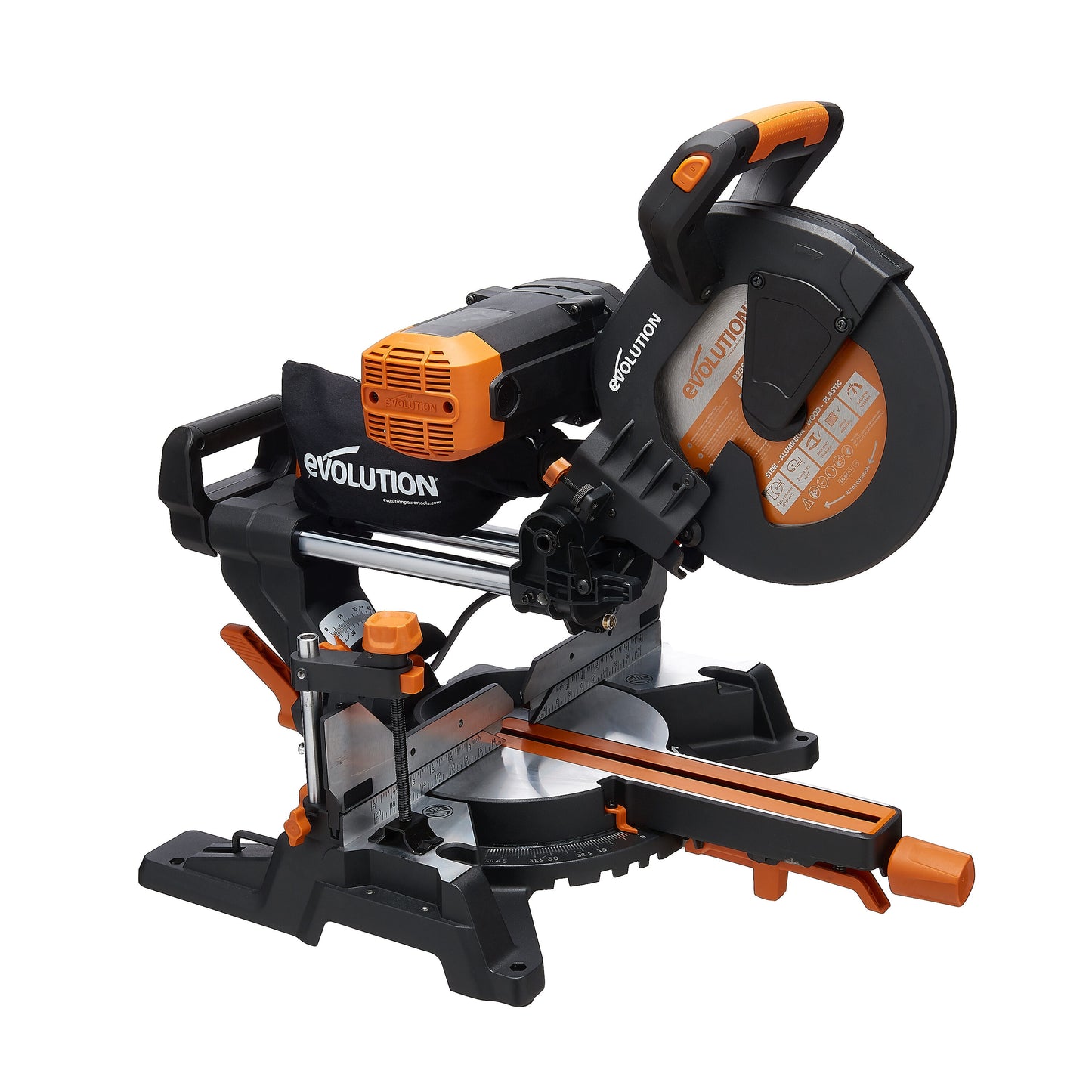 Evolution R255SMSDB+ 10-in 15-Amp Dual Bevel Sliding Compound Corded Miter Saw R255SMSDB+