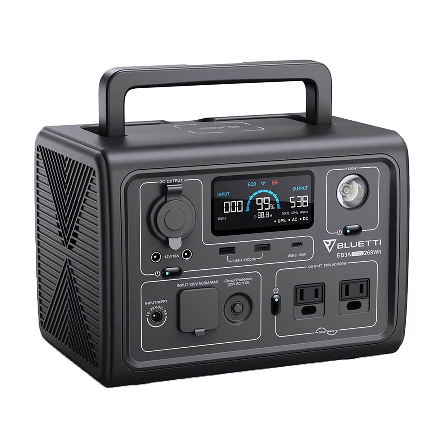 BLUETTI 268Wh 600 -Watts Portable Power Station