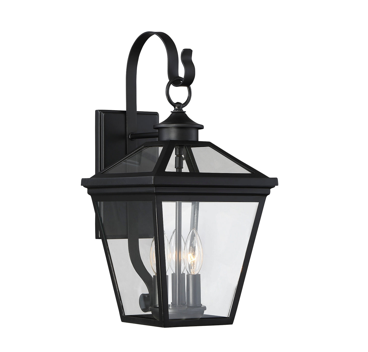 Savoy House Ellijay 3 -Light 19-in H Black Hardwired Outdoor Wall Light