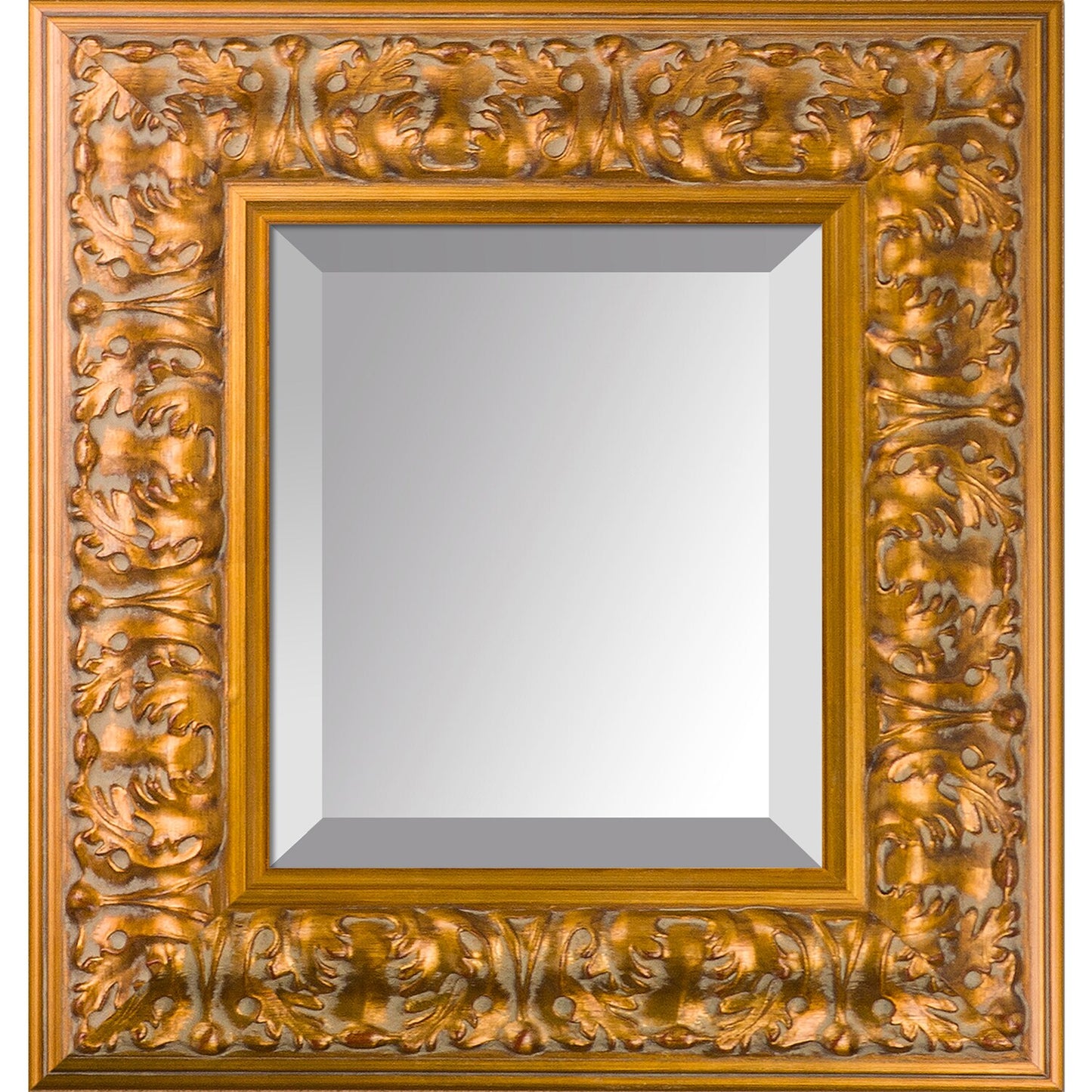 La Pastiche 17-Inches W x 15.0-Inches H Rectangle Gold Beveled Wall Mirror
