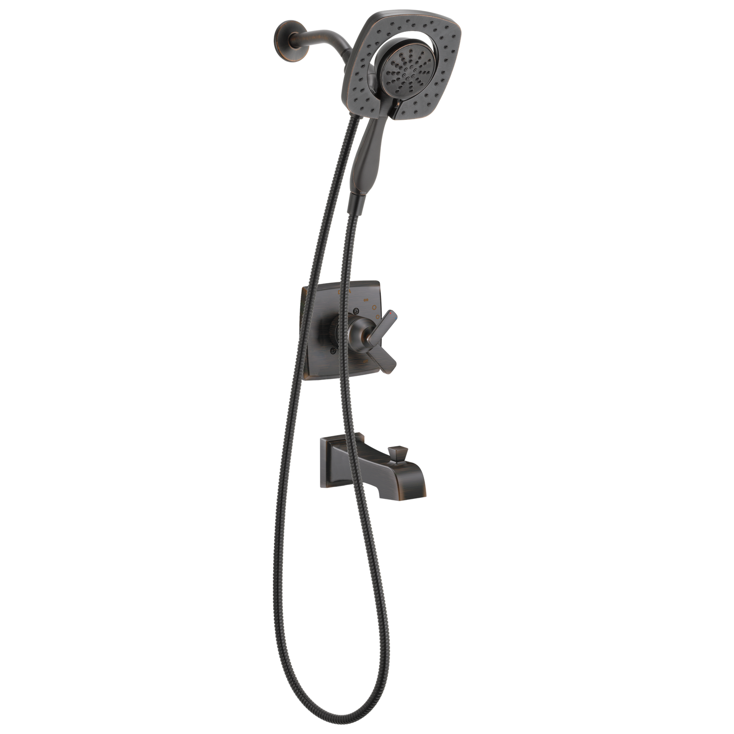 Delta Ashlyn Venetian Bronze 2-handle 5.5-in Round Bathtub and shower Faucet with Valve (Multi-function)