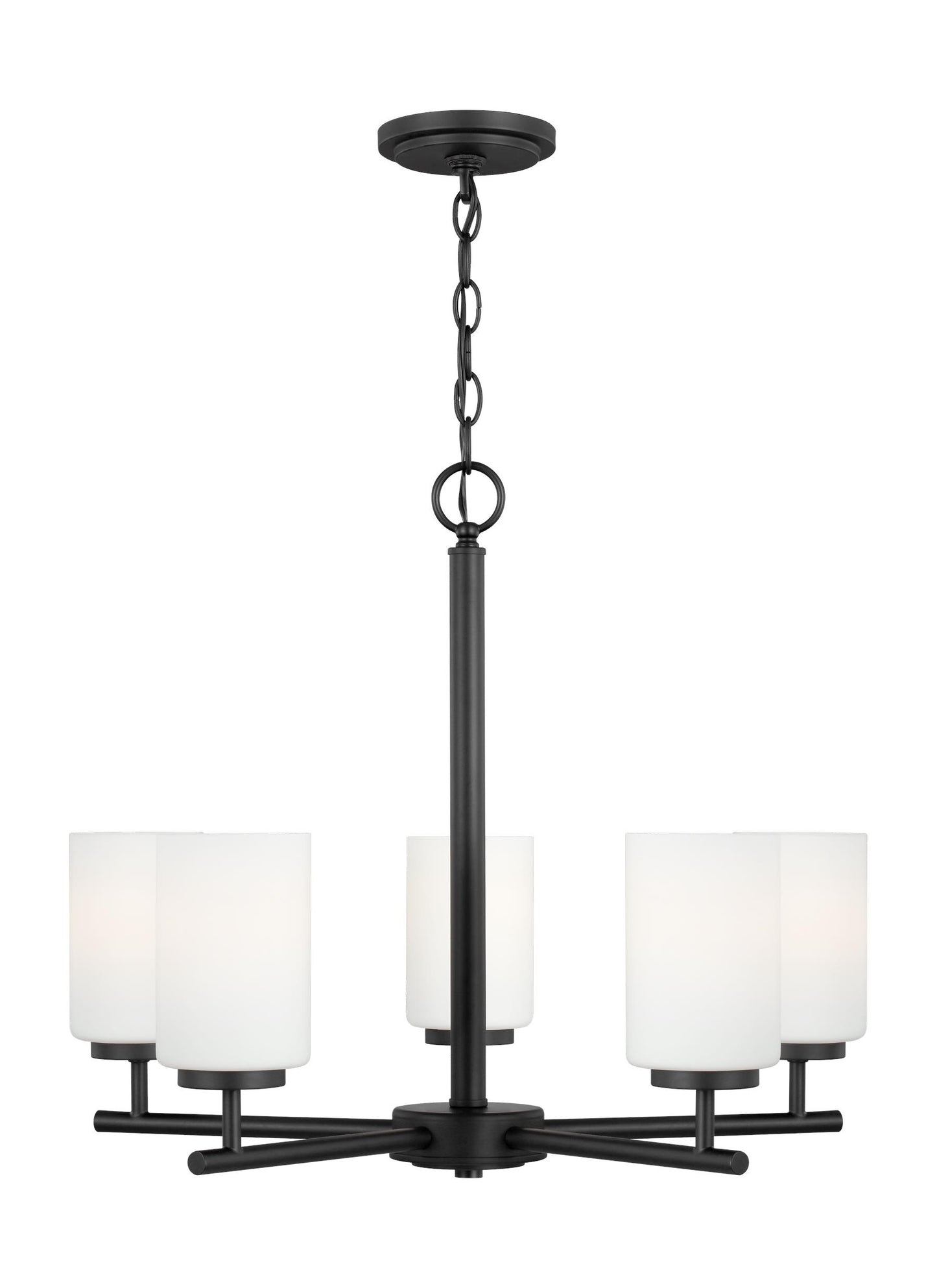Generation Lighting Oslo 5 -Light Black Indoor Steel Chandelier