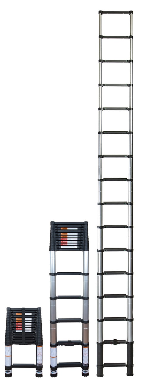 Xtend+Climb ANSI Certified 15.5-ft Aluminum Type 1a- 300-lb Load Capacity Telescoping Extension Ladder CS155+/300