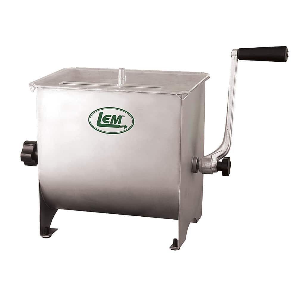 LEM Product - Mighty Bite Manual Meat Mixer 20LB Capacity - Silver