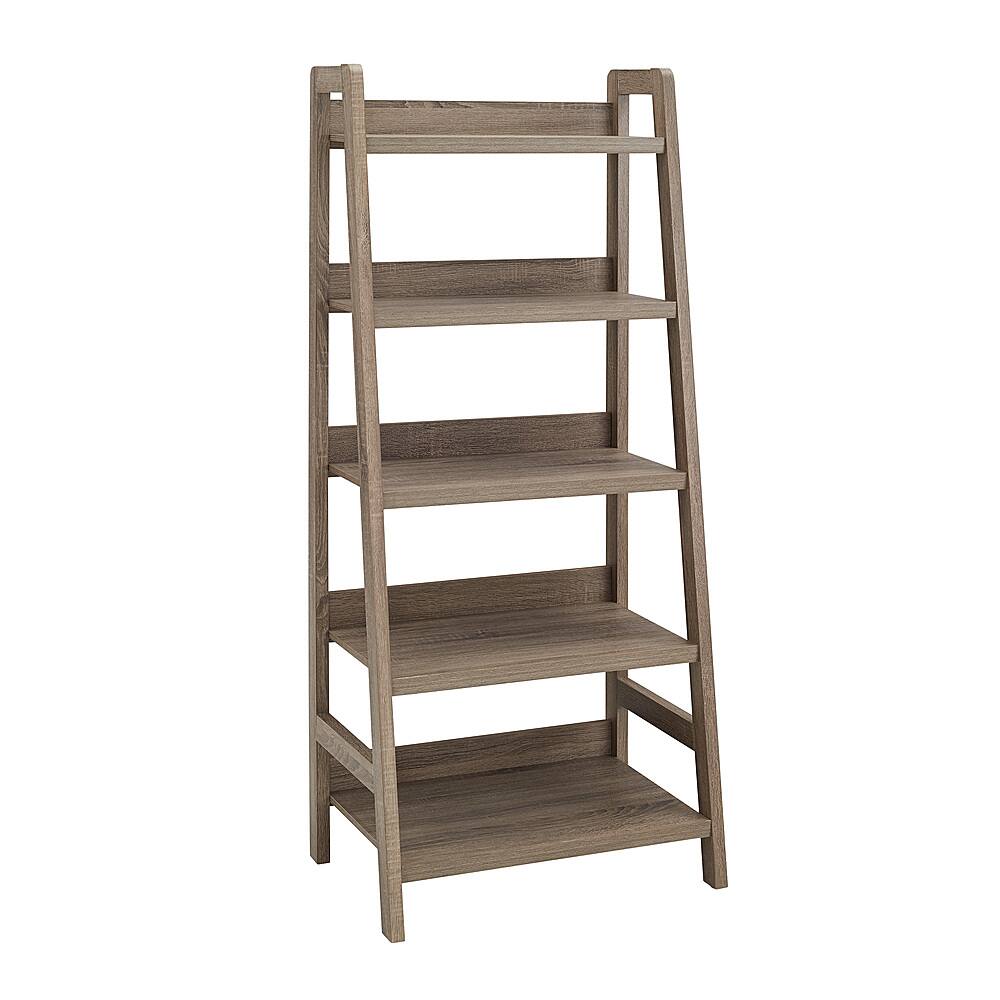Linon Home Décor - Tennyson Five-Shelf Ladder Bookcase - Gray