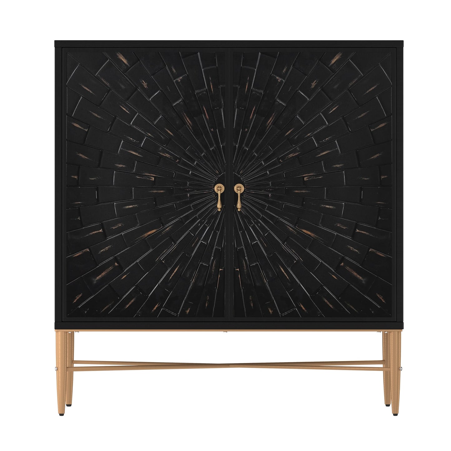 Clihome 29.63-in W 2-Door Black Accent Cabinet