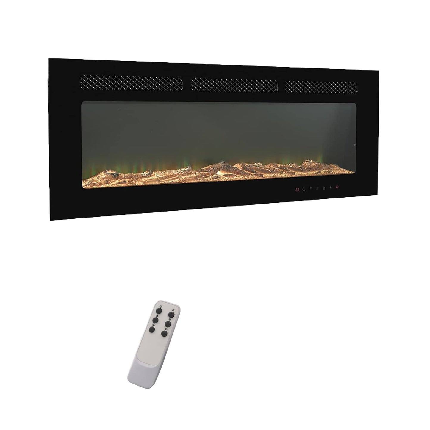 CASAINC 42-in W Black Fan-forced Electric Fireplace WF-D0102HE9EXY-LA