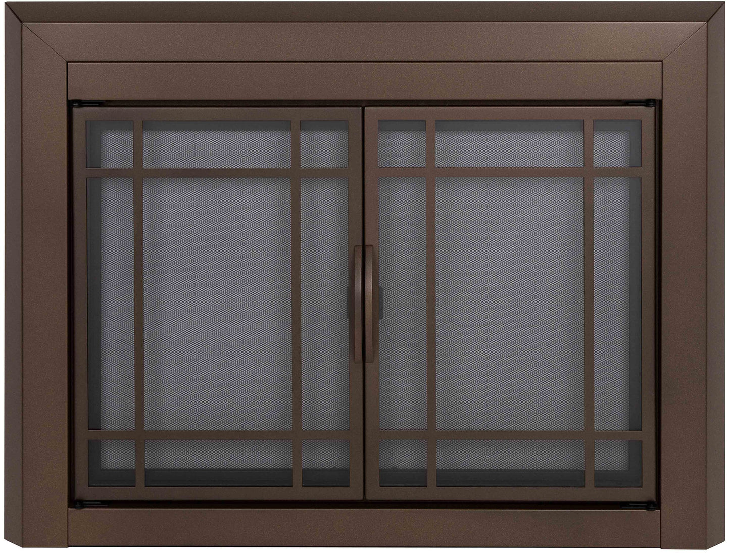 Pleasant Hearth Easton Burnished Bronze Medium Cabinet-style Fireplace Doors with Smoke Tempered Glass EA-5011BB