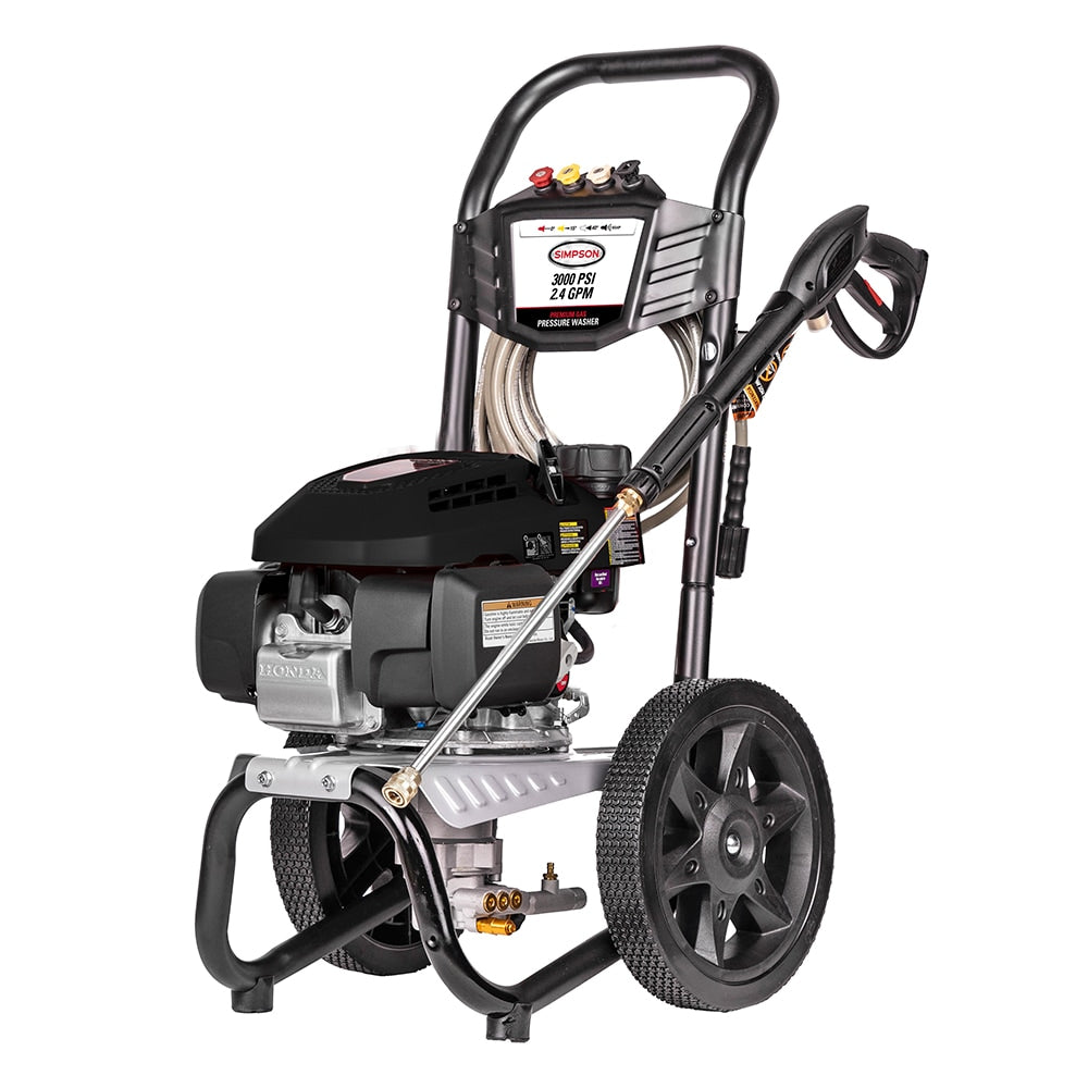 SIMPSON Megashot 3000-PSI 2.4-GPM Cold Water Gas Pressure washer with 4 Spray Tips and Surface Cleaner