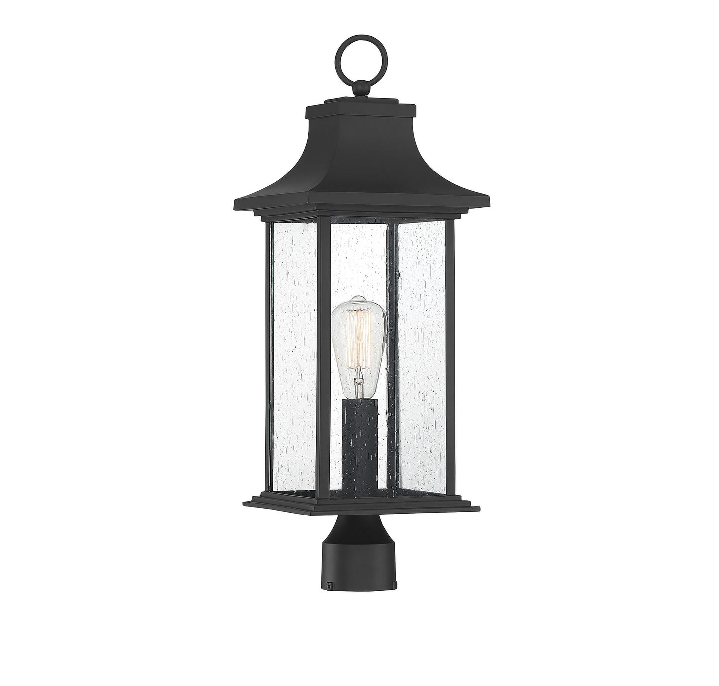 Savoy House Hancock 24.25-in Matte Black Rustic Outdoor Light post lantern