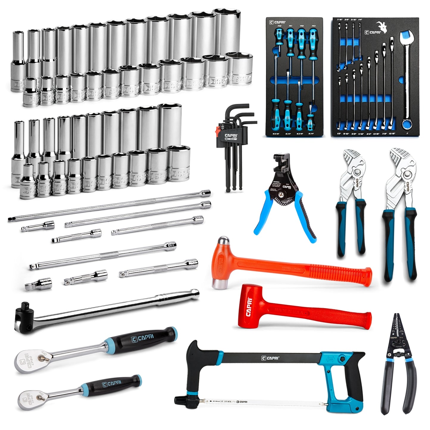 Capri Tools 93-Piece Standard (SAE) Chrome Mechanics Tool Set CP-APPRENTICE-93S6