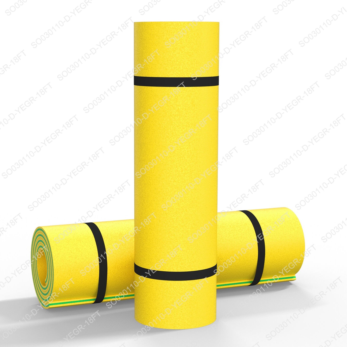 RaDEWAY 216-in x 72-in 10 -Seat YellowGreen Foam raft