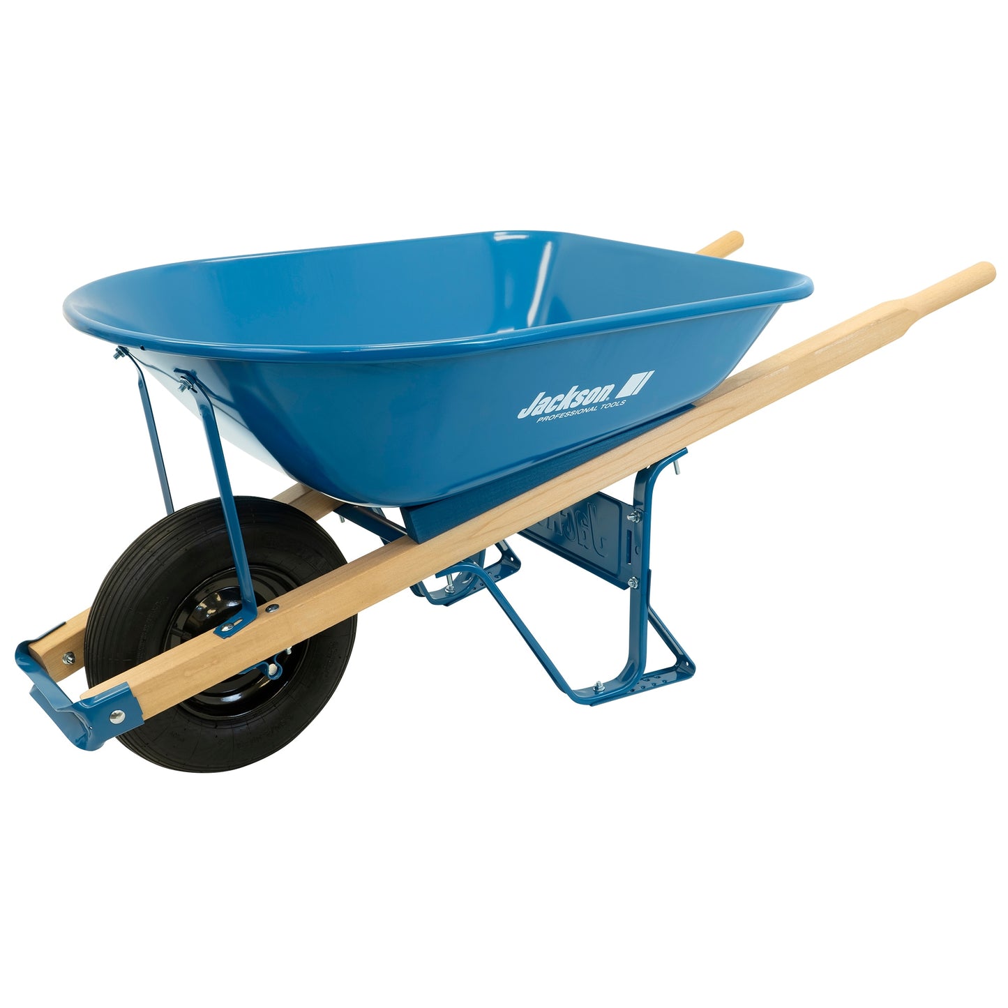 Jackson 5-cu ft 1 Wheel Steel Push Wheelbarrow Flat-Free Tire M5T22BB