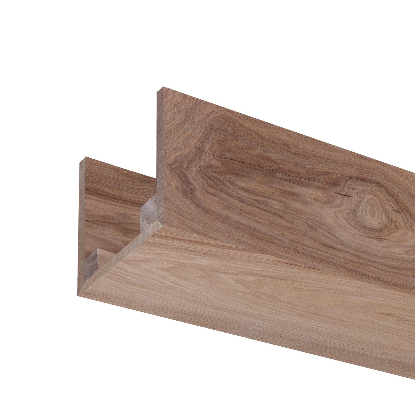 Ornamental Mouldings 5-1/2-in x 5-1/2-in x 7-2/3-ft Natural Hickory Unfinished Wood U-Shaped Decorative Beam