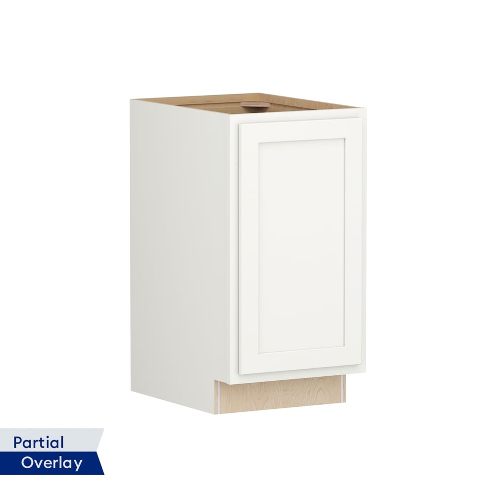 Shenandoah PRO Express Breckenridge 18-in W x 34.5-in H x 24-in D Linen Partial Overlay Base Fully Assembled Plywood Cabinet Recessed Panel