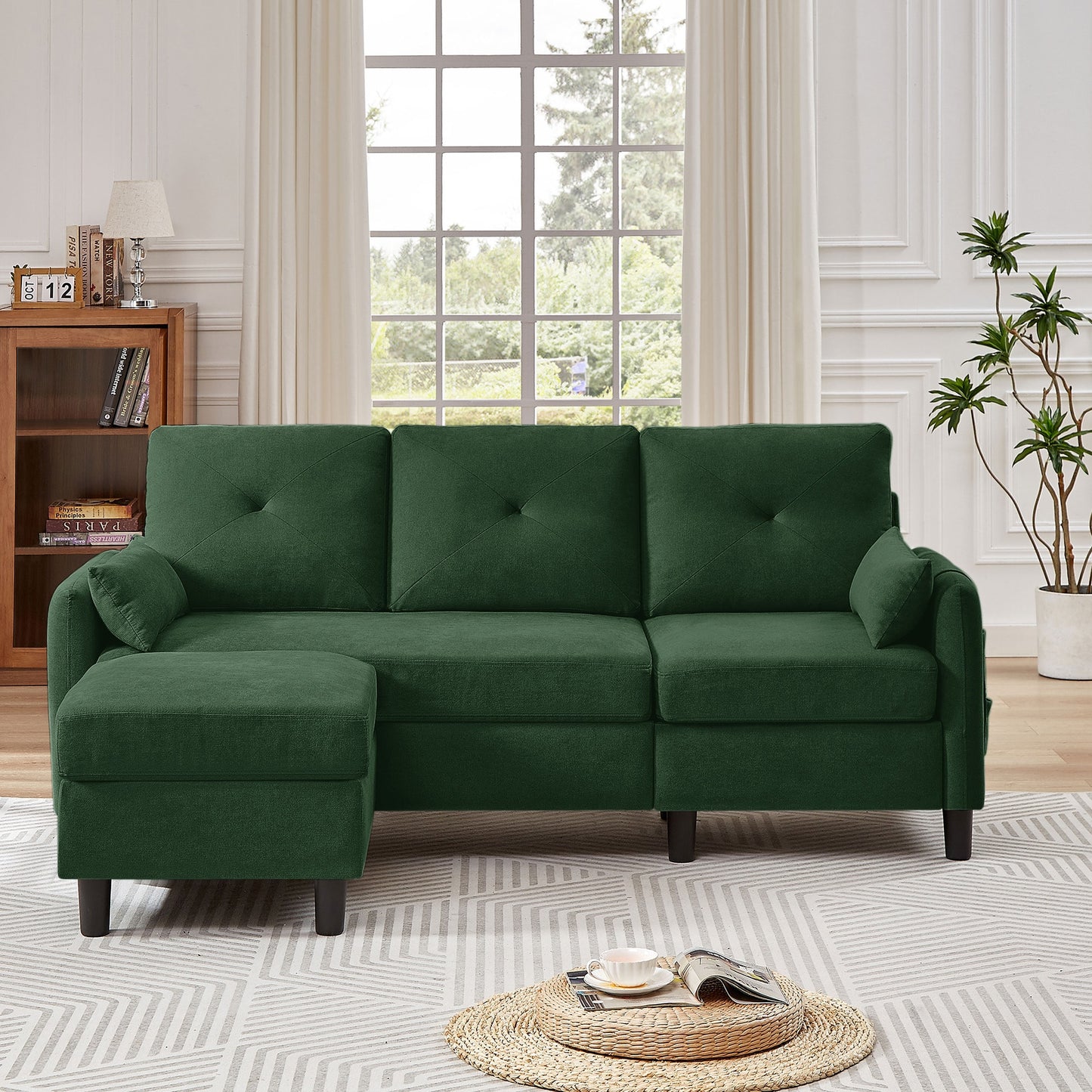 Jarenie YMX23 77.36-in Modern Green 3 -seater Sofa