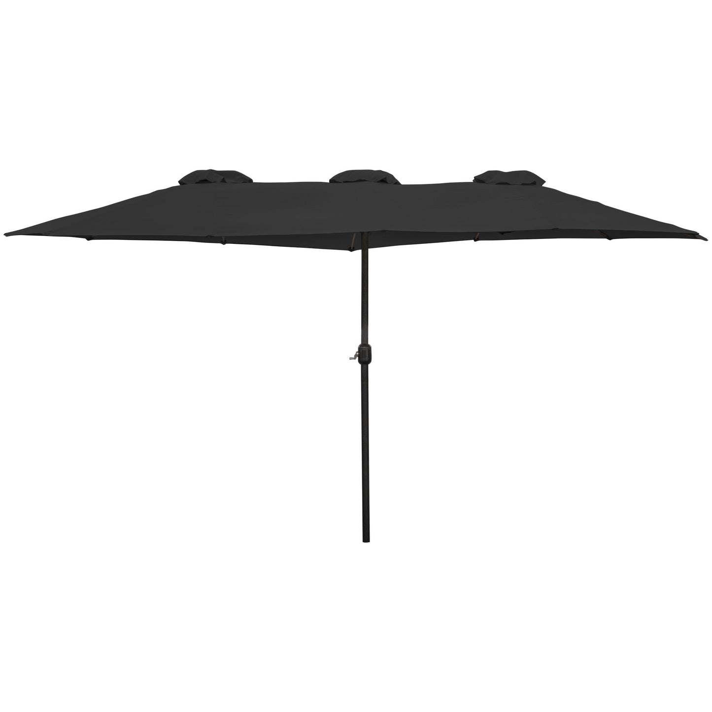 Northlight 8.85-Feet Aluminum Black Crank Misting Patio Umbrella