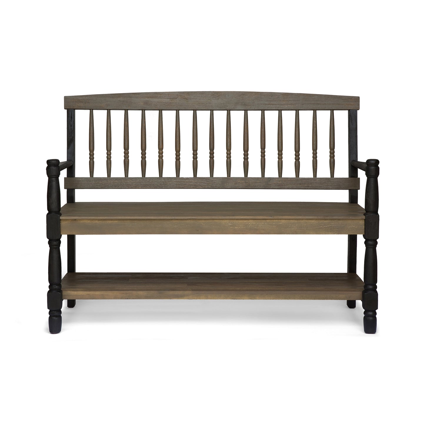 AHIOU HOME Fresno 51-in W x 36-in H Gray Acacia Garden Bench