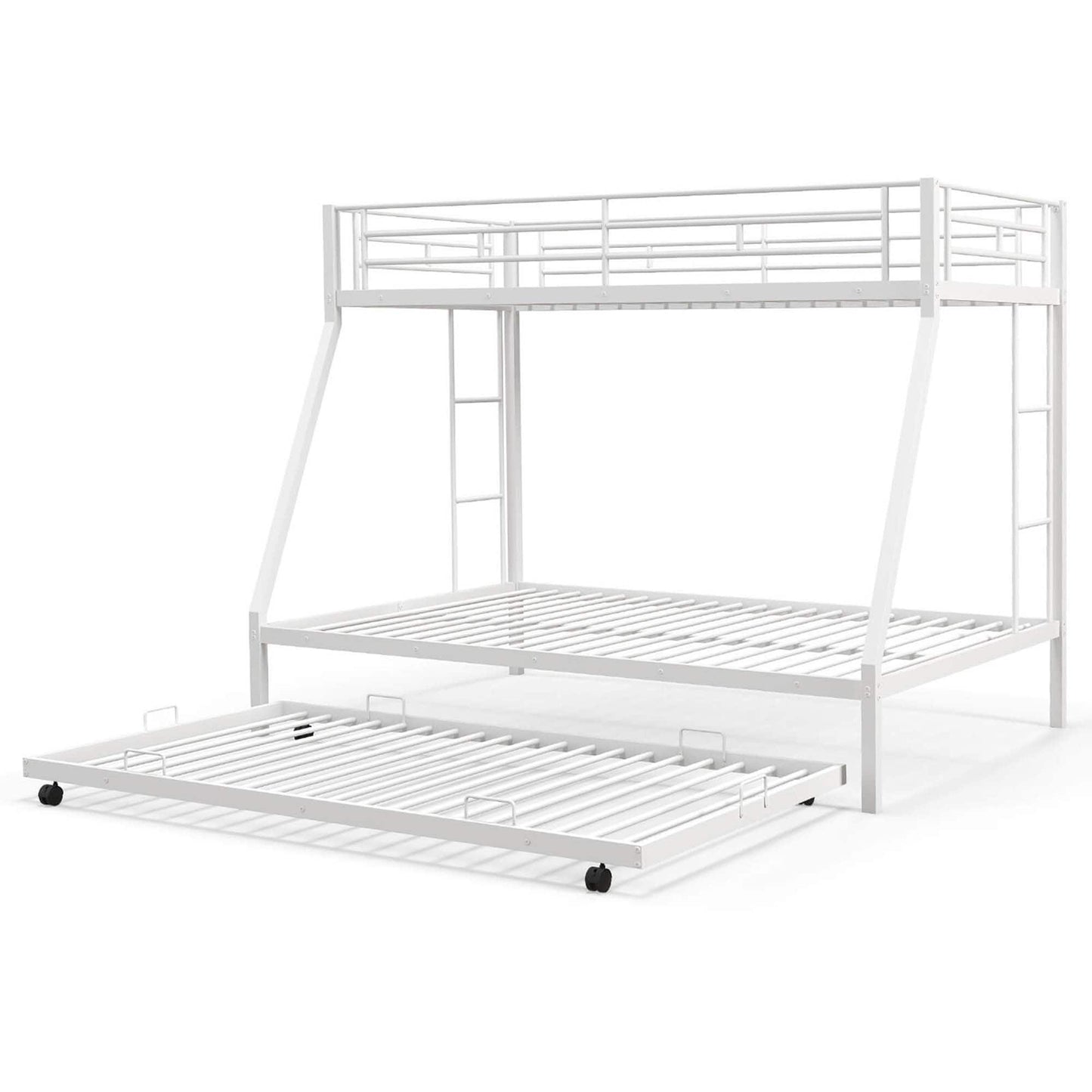Costway White Twin over full Bunk Bed