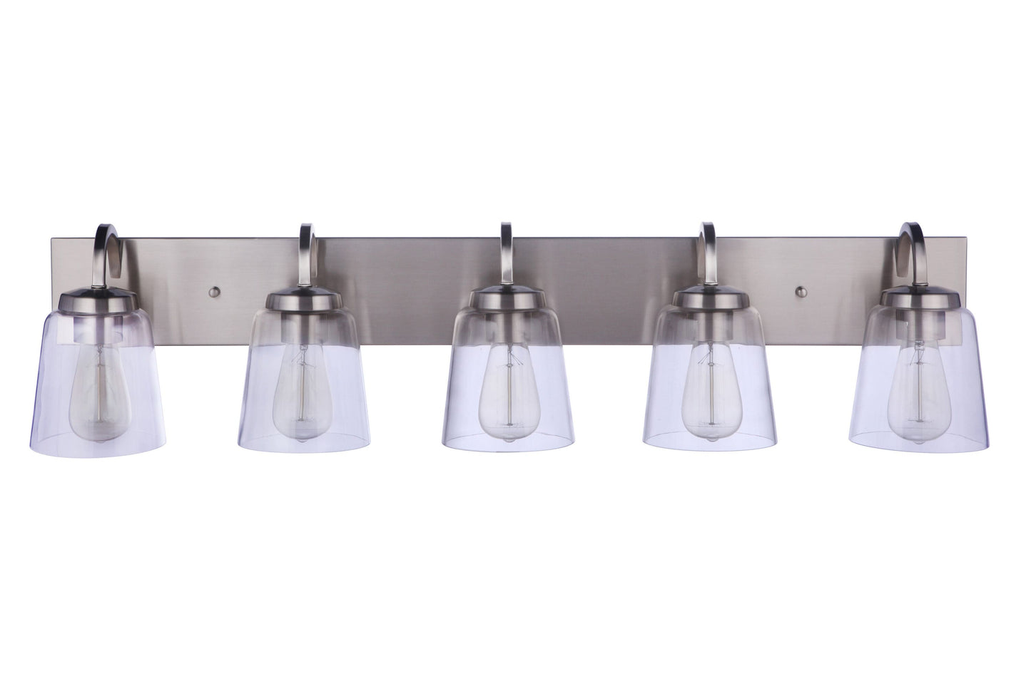 Craftmade Elsa 39.5-in 5 Light Brushed Nickel Transitional Bathroom Vanity light