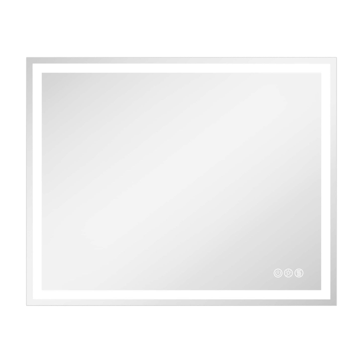 LOVMOR 40 in. W x 32 in. H Rectangular Frameless LED Wall Bathroom Vanity Mirror Tempered Glass