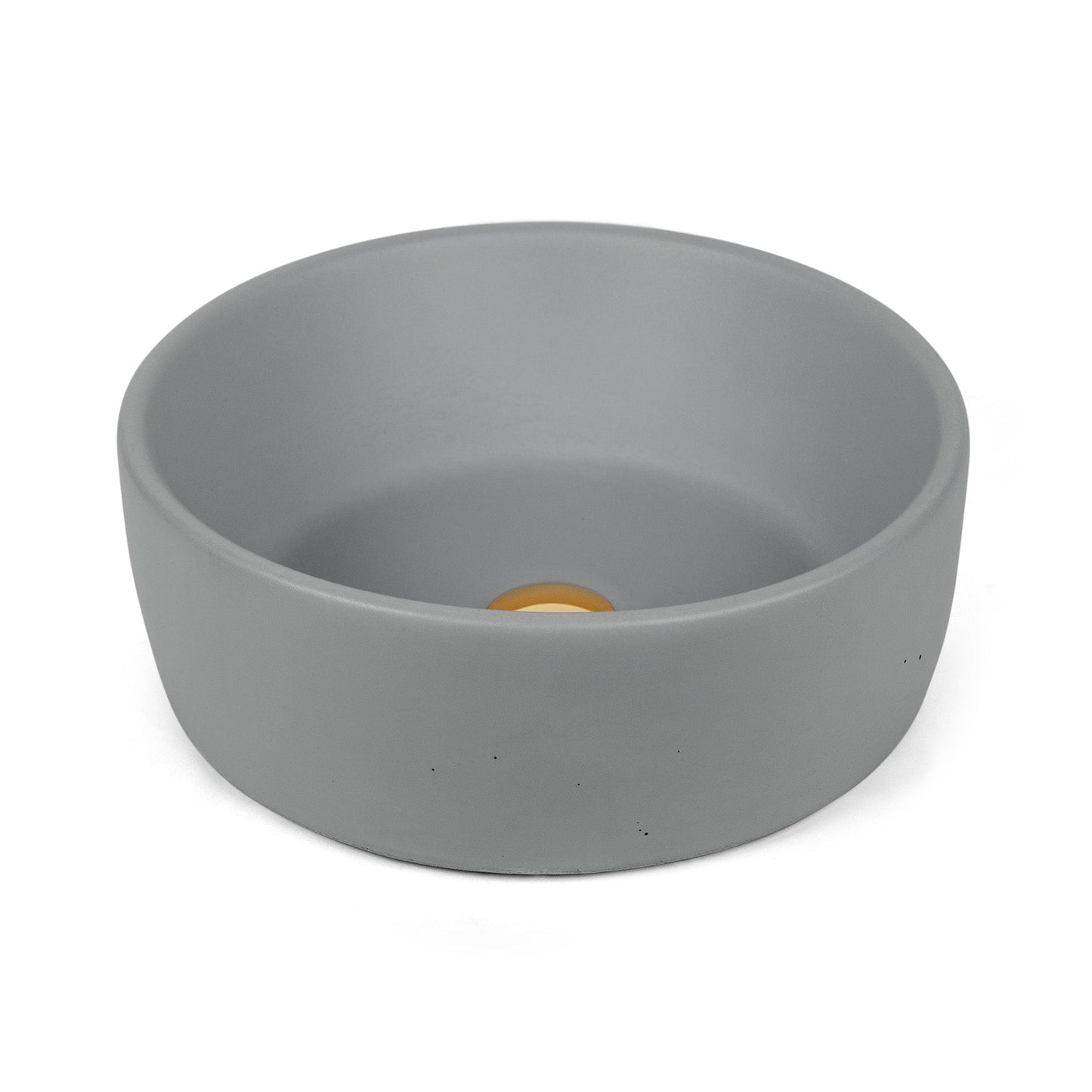 Concretti Concrete 16-in Vessel Round Modern Stone Bathroom Sink