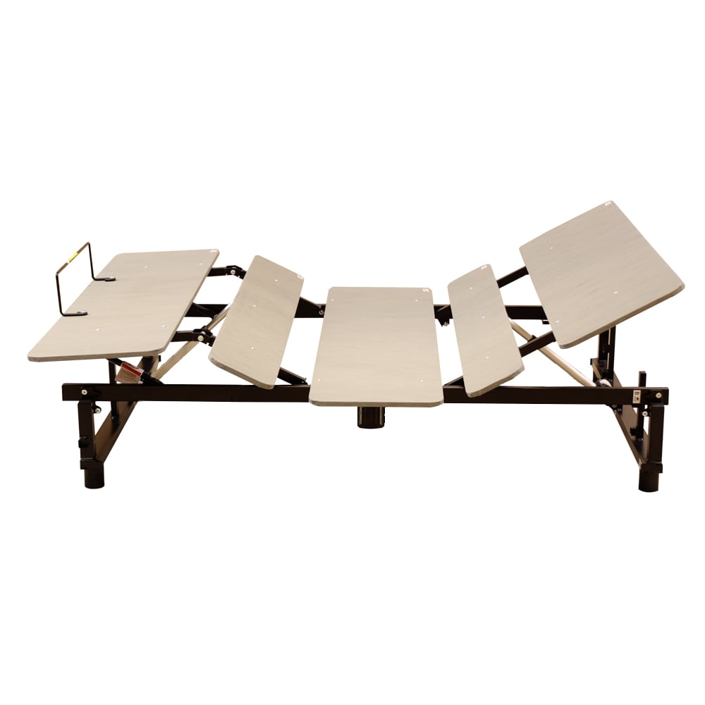 Kahomvis Grey Queen Metal Adjustable Bed