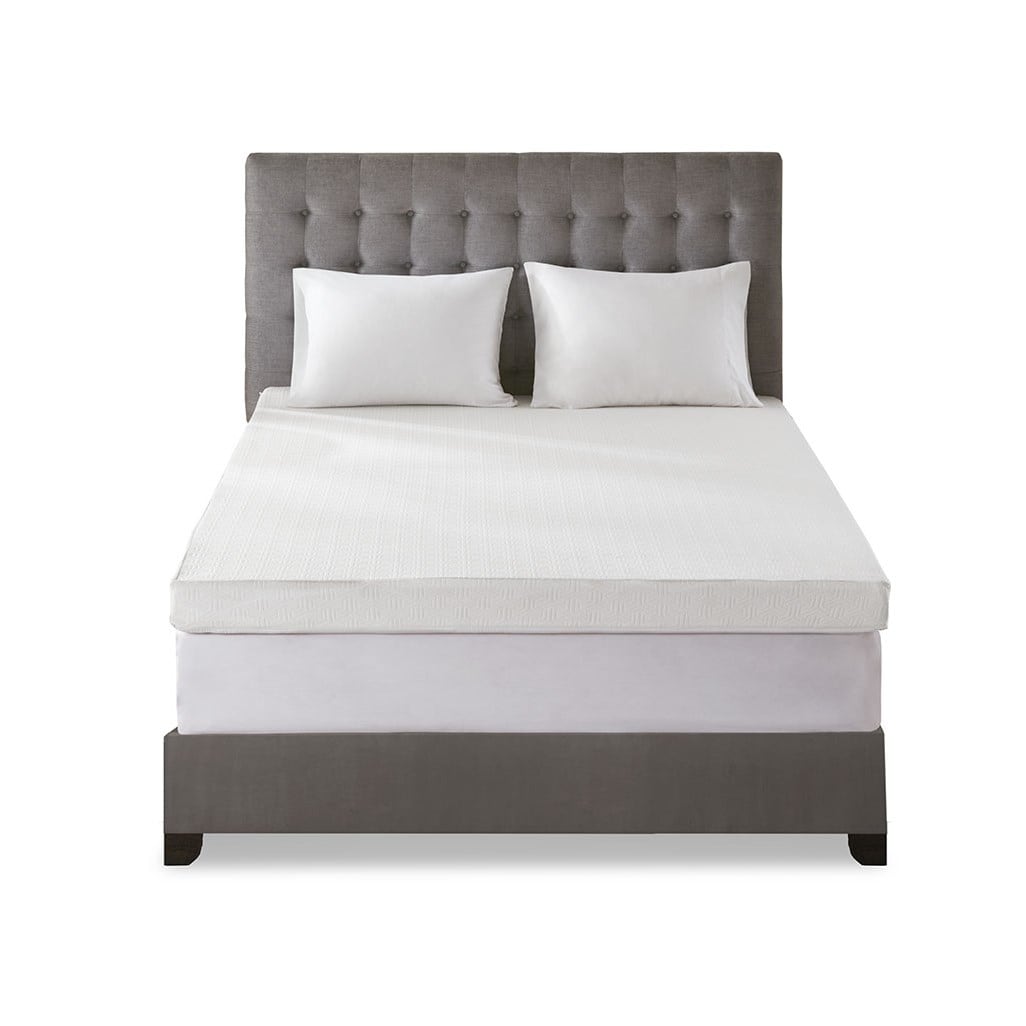 Gracie Mills Vince 4-Inch Gel Memory Foam Mattress Topper with 3M Cover