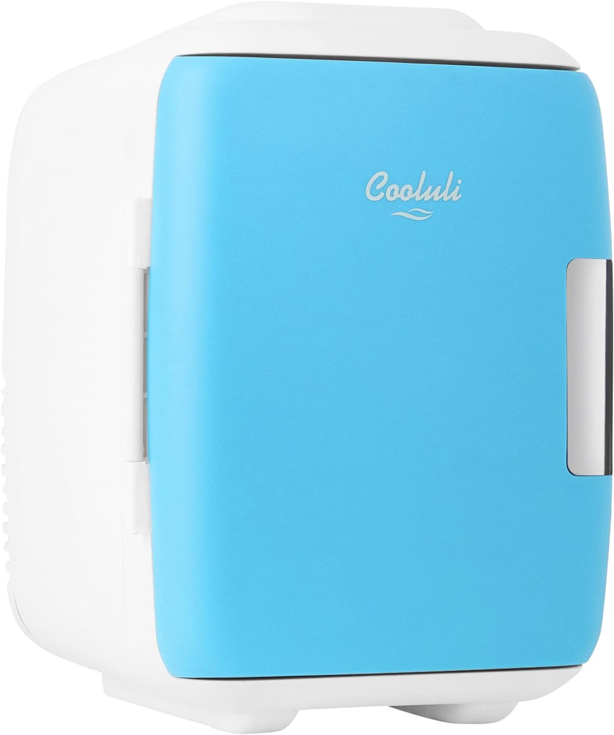 Cooluli Mini Fridge for Bedroom - Car, Office Desk & Dorm Room - Portable 4L\/6 Can Electric Plug In Cooler & Warmer for Food, Drinks, Skincare Beauty & Makeup - 12v AC\/DC & Exclusive USB Option, Blue