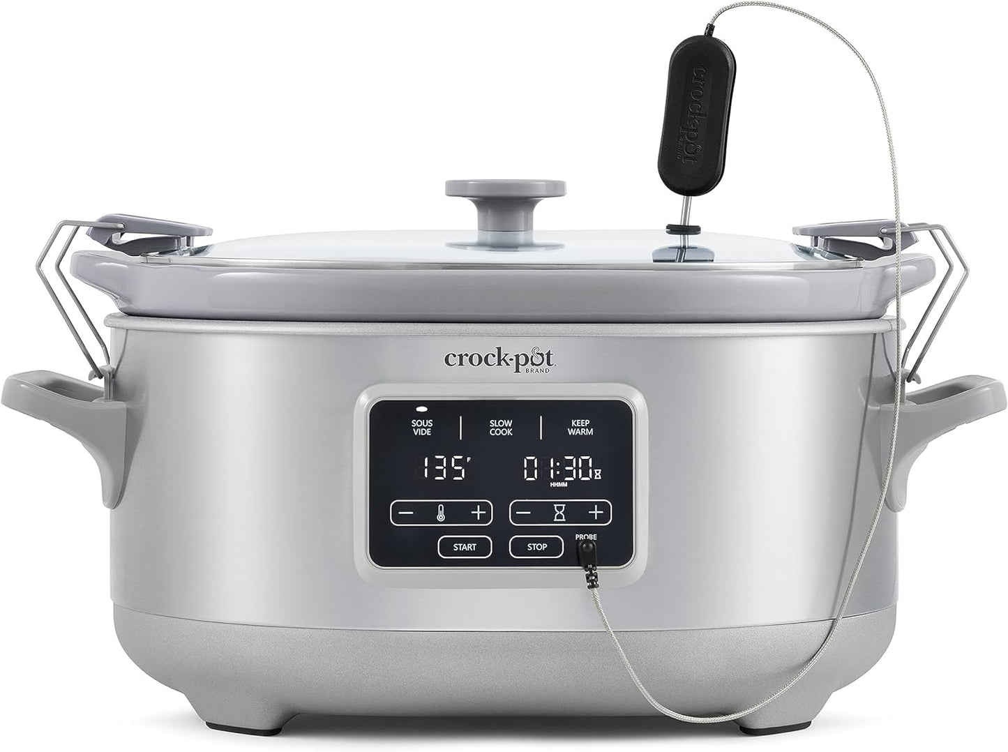 Crockpot Programmable 7-Quart Cook & Carry Slow Cooker with Sous Vide Stainless Steel