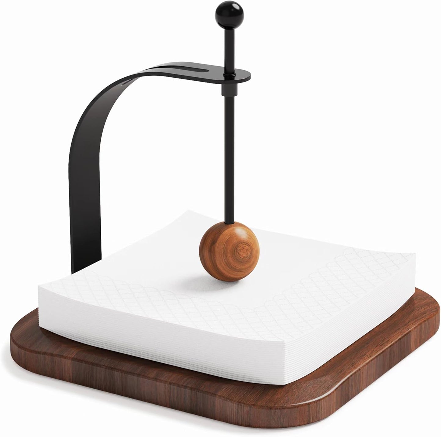 Celestree Napkin Holder for Table, Wood Napkin Holders for Paper Napkins, Cocktail Napkin Holder, Suitable for Kitchen, Restaurant, Bar, Office, Parties, Home Décor, Hotel, Cafe (Walnut Wood)