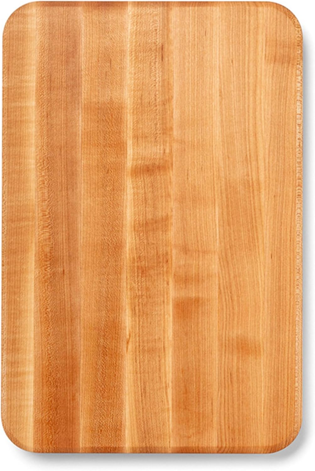 John Boos Chop-N-Slice Series Rectangular Wooden Maple Cutting Board 18\u201Dx12\u201D \u2013 1.25\u201D Thick, 8-lb Reversible Butcher Block with Eased Corners, Edge-Grain & Finger Grips \u2013 Made in the USA