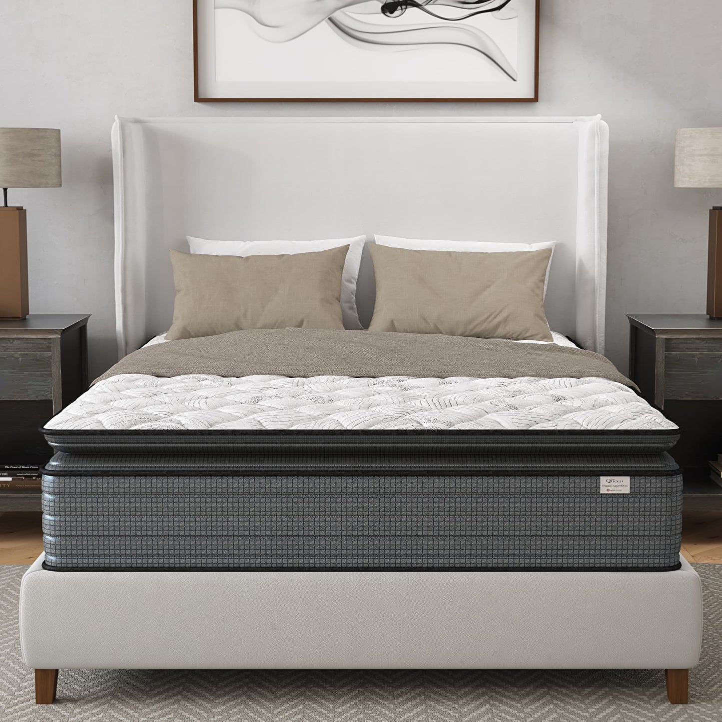 Lycvki 14-in Firm Twin Hybrid Memory Foam/Coil Blend Mattress in a Box