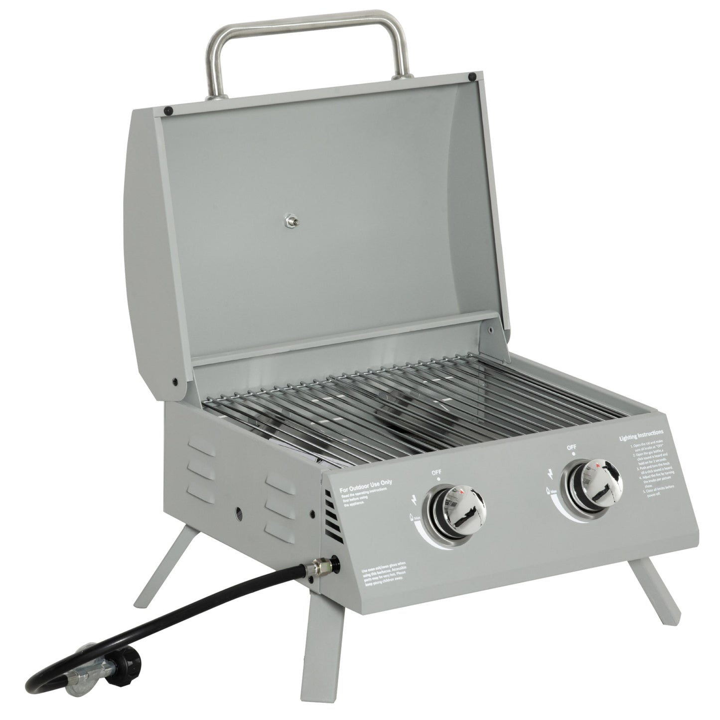 Mondawe Light Grey 2 -Burner Liquid Propane Gas Grill