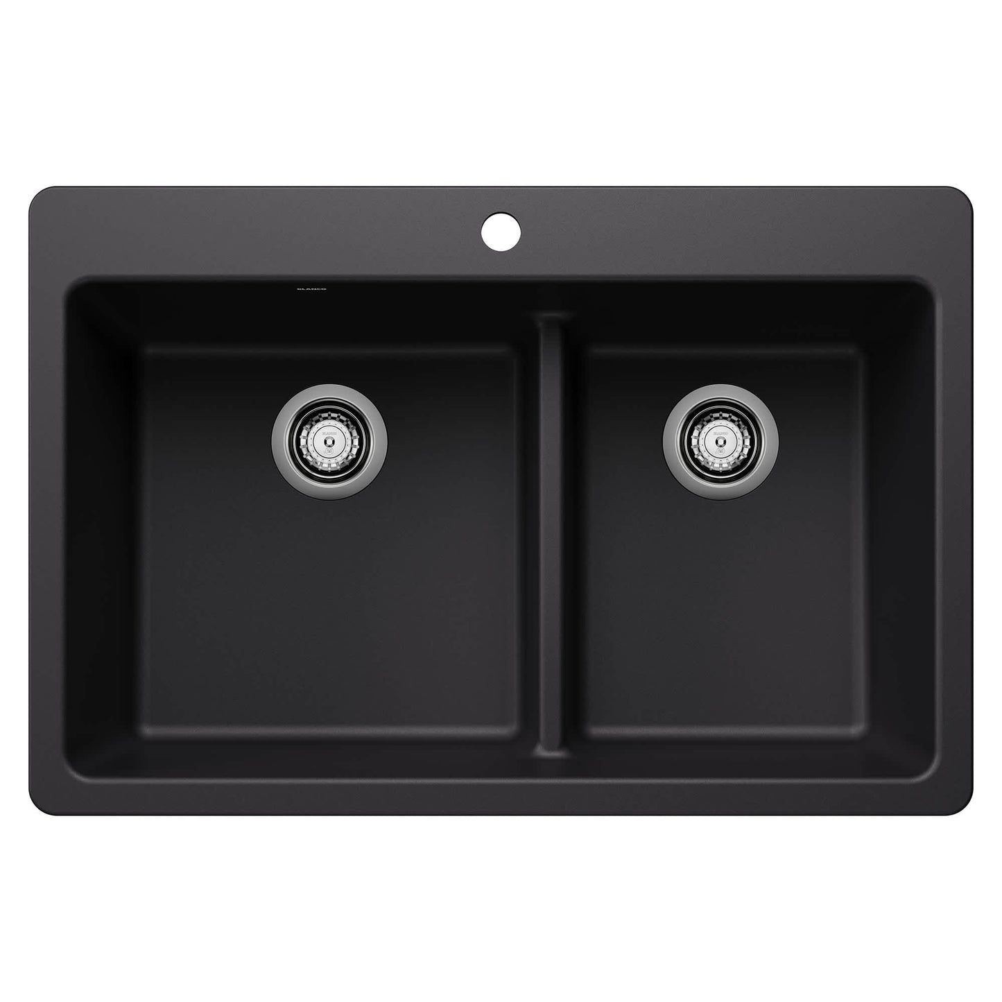 Blanco Liven Drop-in or undermount 33-in x 22-in Granite Double offset bowl Kitchen Sink
