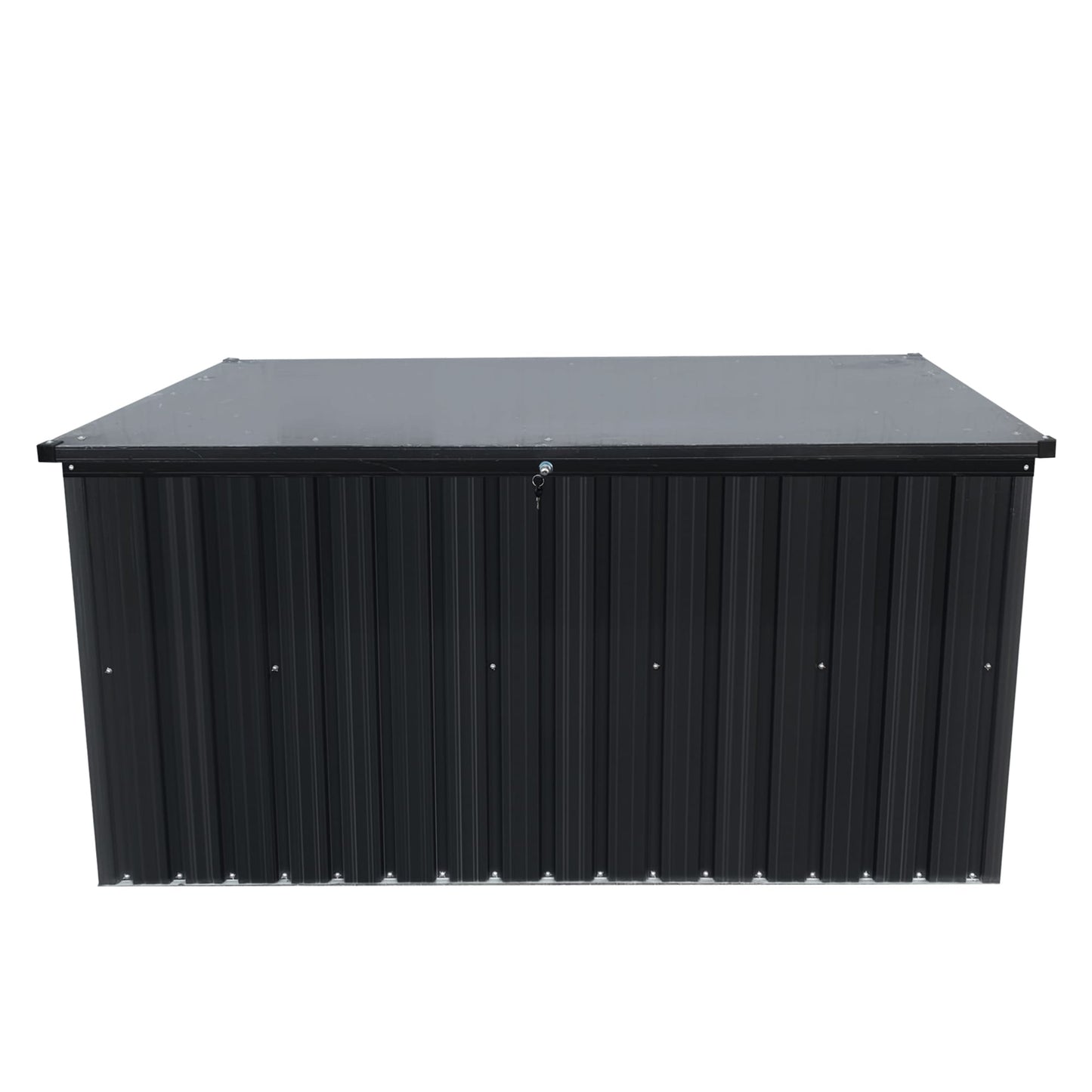 Bybafun 72-in L x 34.8-in 334-Gallon Black Metal Deck Box