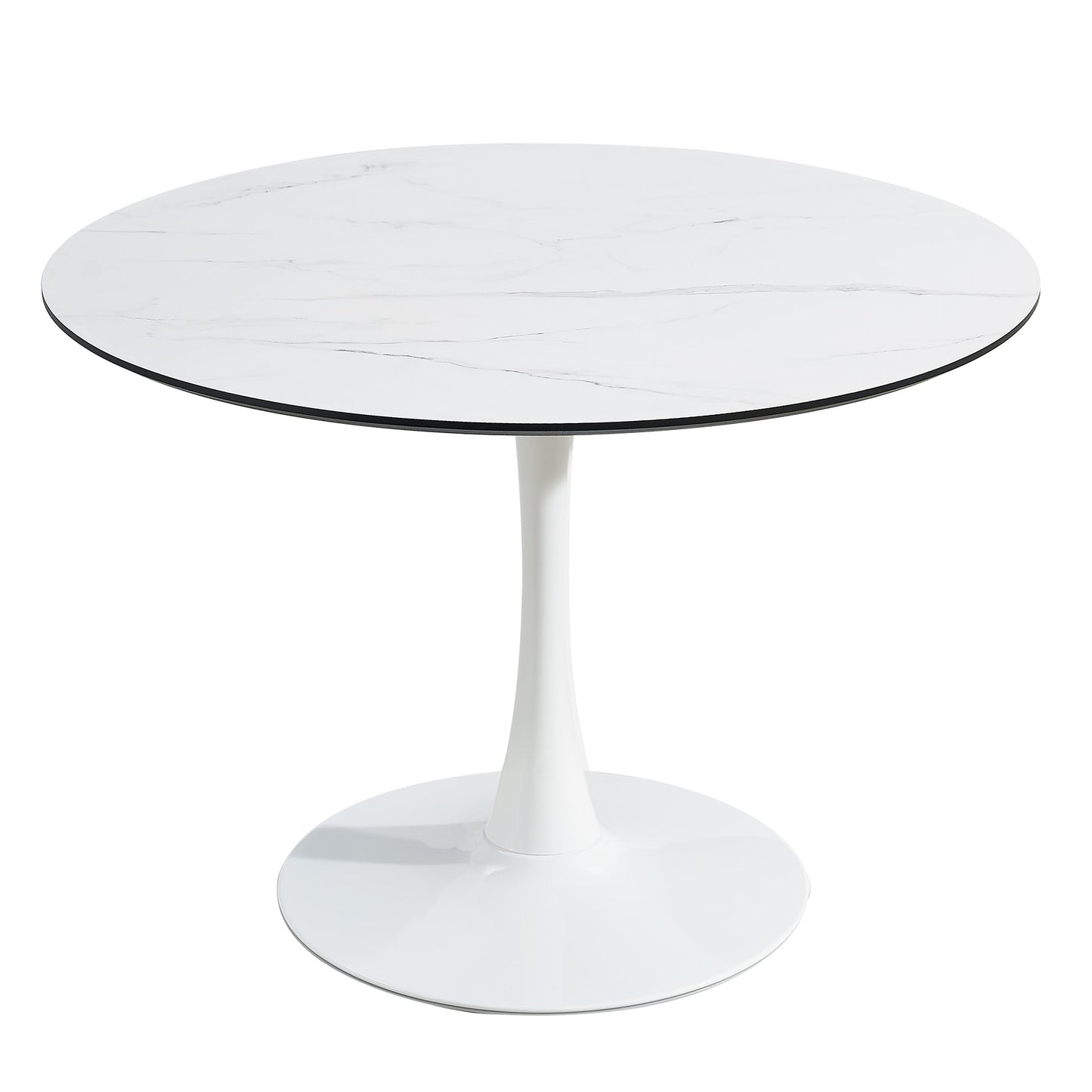 Tatayosi TULIP DINING TABLE ;Dia; 106cm ROUND; WHT; MARBLE WHT; 1pc per ctn