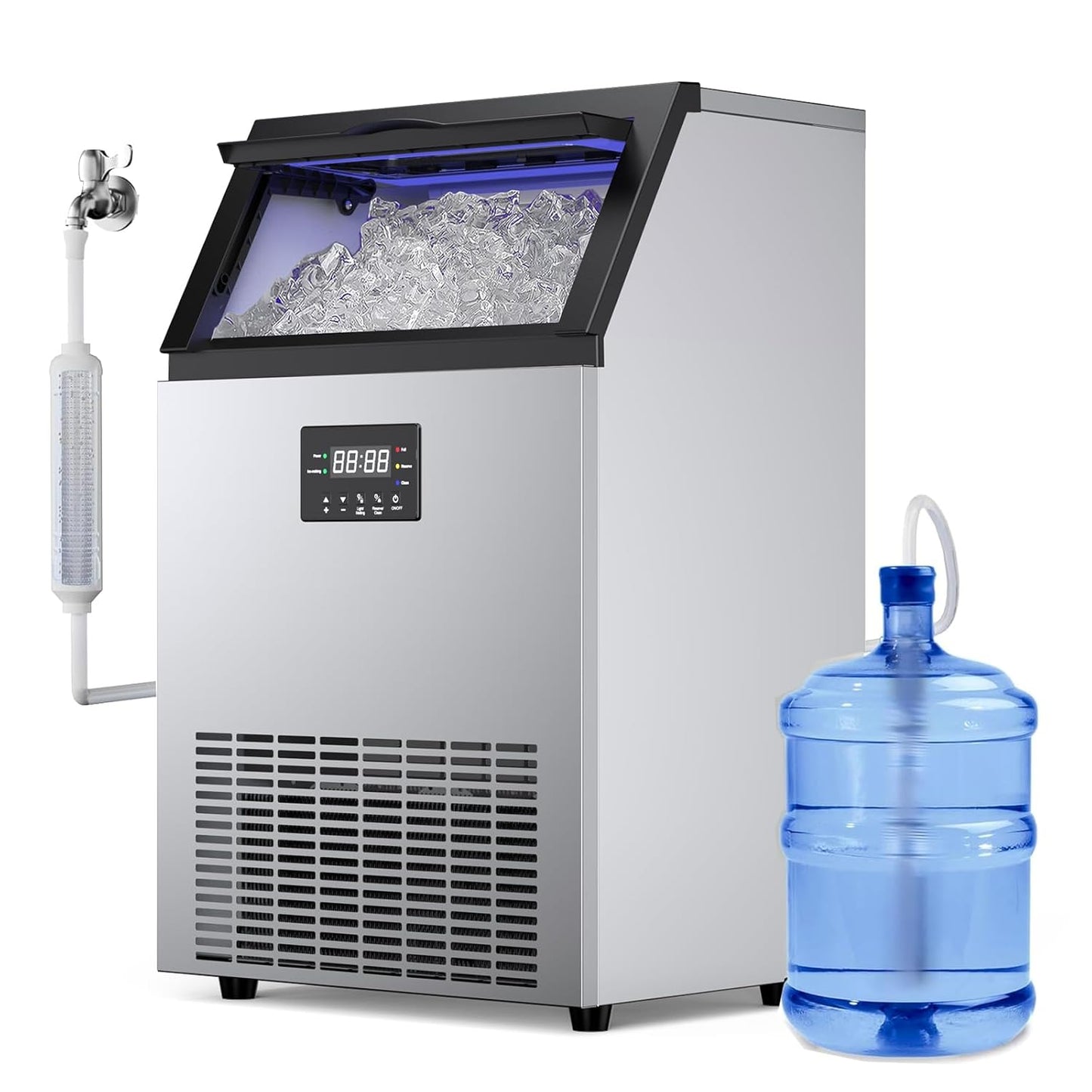 Mojgar 150-lb Ice Per day Cubed Ice Maker ( Silver ) ENERGY STAR Certified