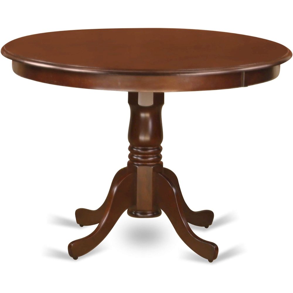 East West Furniture Hartland Table 42 diameter Round Table Mahogany Finish