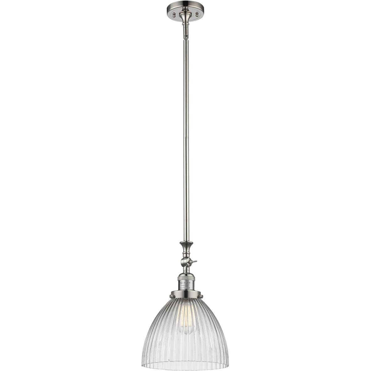 Innovations Lighting 206-PN-G222 Franklin Restoration Seneca Falls Mini Pendant Polished Nickel