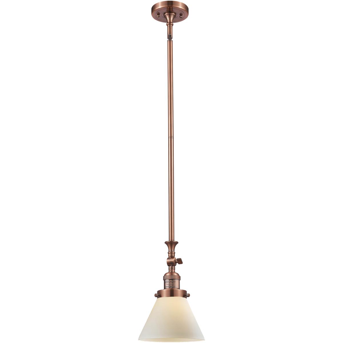Innovations Lighting 206-AC-G41-LED Franklin Restoration Cone Mini Pendant Antique Copper
