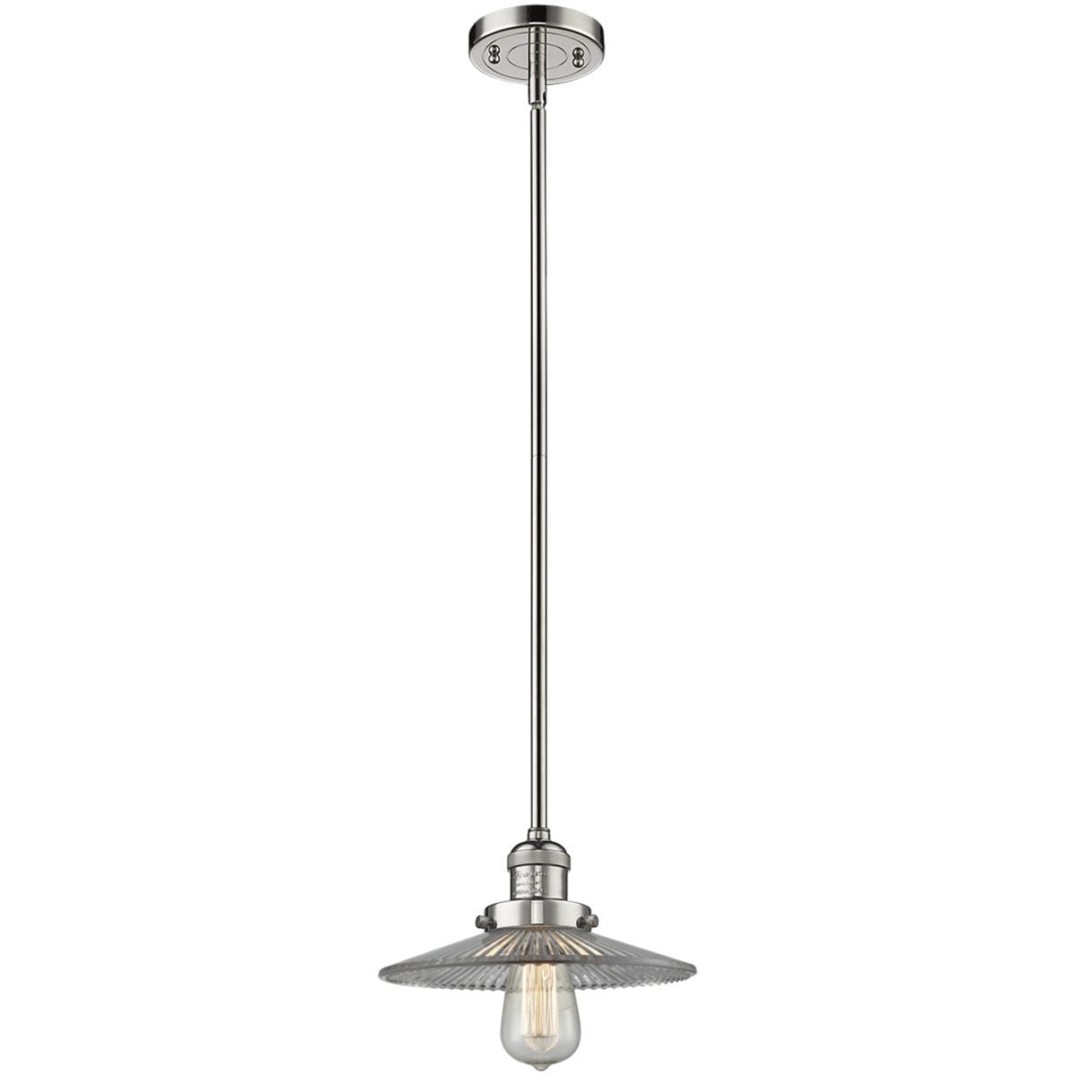 Innovations Lighting 201S-PN-G2-LED Franklin Restoration Halophane Mini Pendant Polished Nickel