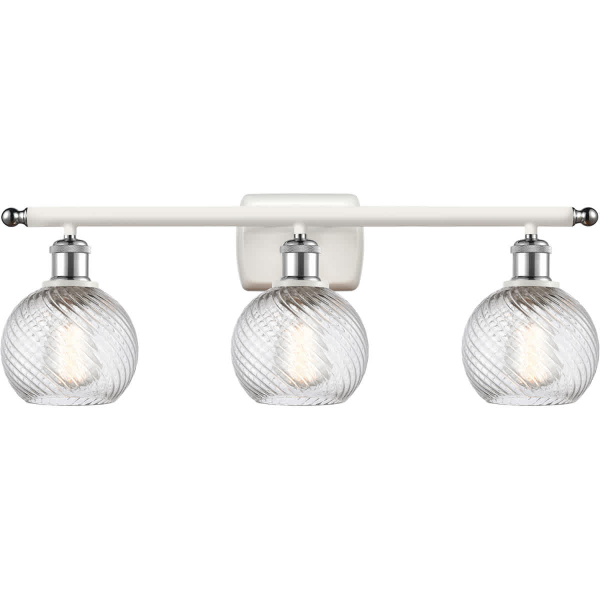 Innovations Lighting 516-3W-WPC-G1213-6-LED Ballston Small Deco Swirl Bathroom Vanity Light