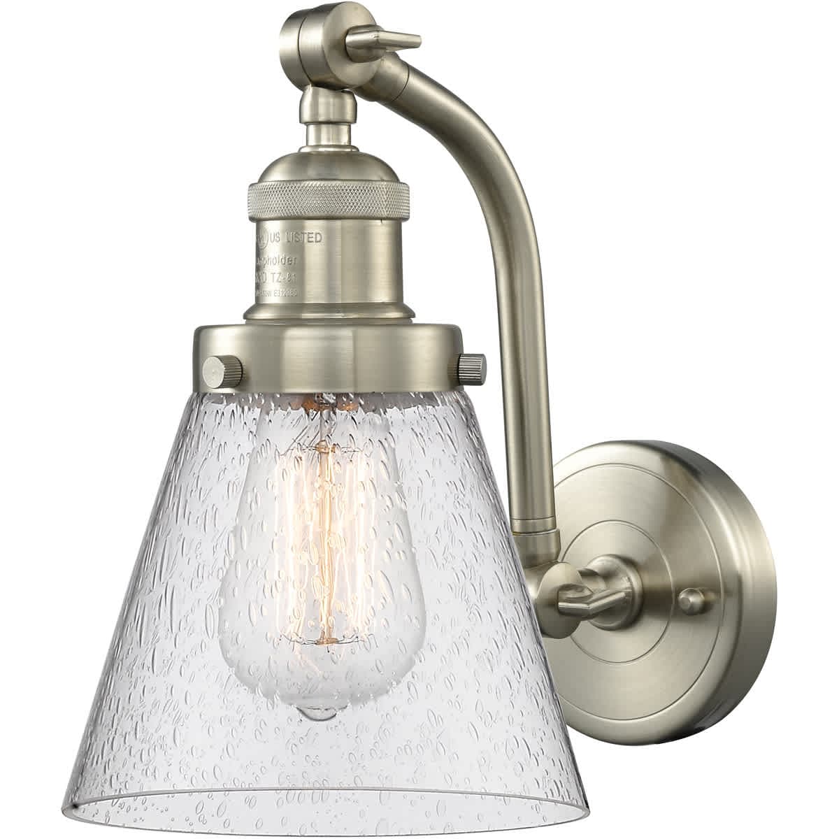 Innovations Lighting 515-1W-SN-G64 Franklin Restoration Small Cone Wall Sconce Brushed Satin Nickel