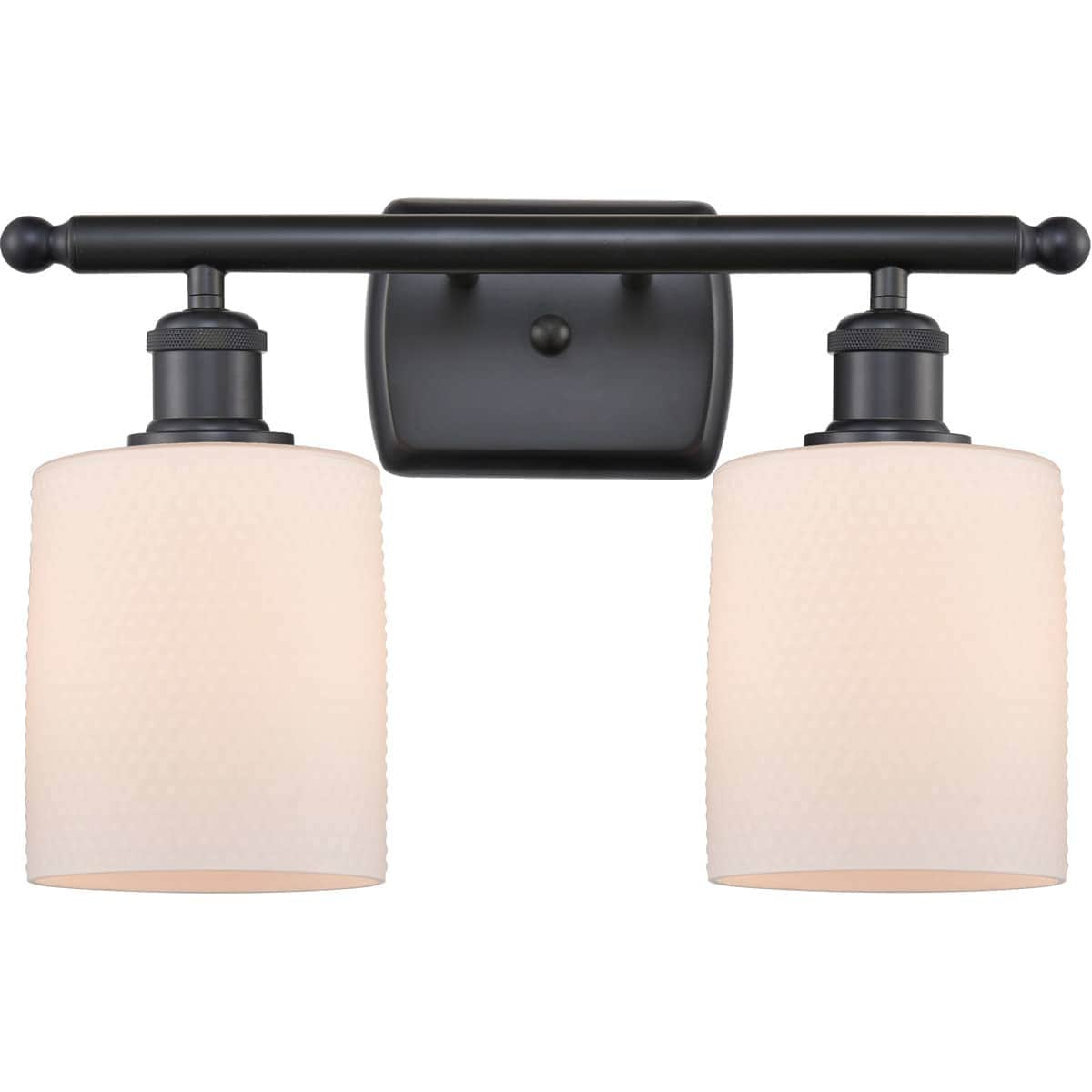 Innovations Lighting 516-2W-BK-G111 Ballston Cobbleskill Bathroom Vanity Light Matte Black