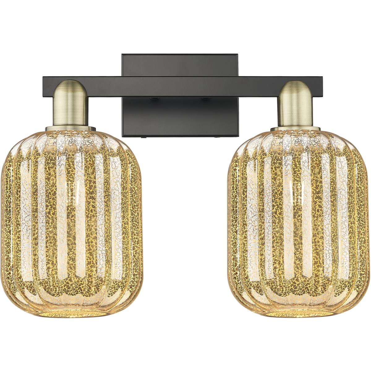 Innovations Lighting 716-2W-BAB-G460-7ME Preston Bathroom Vanity Light Black Antique Brass