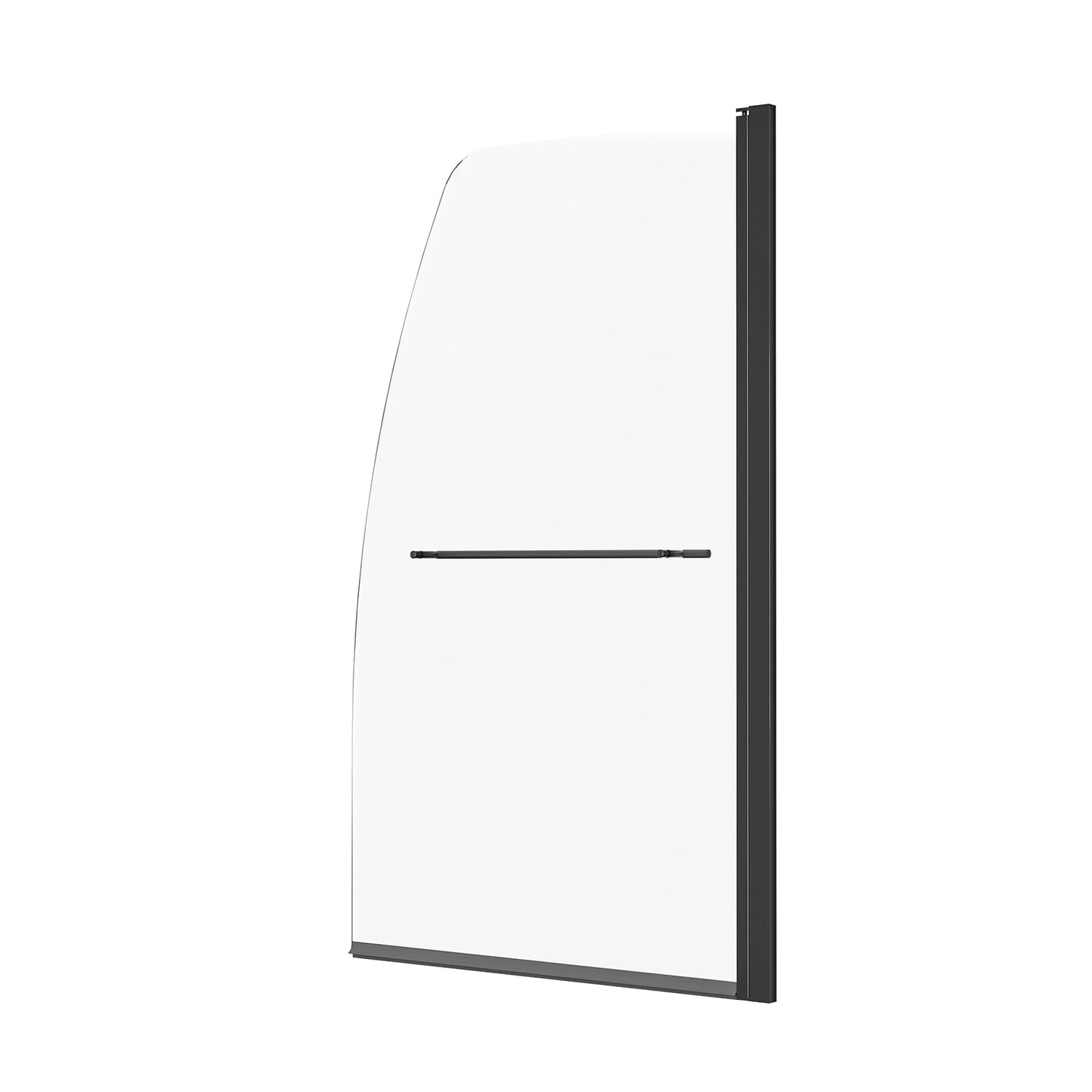 VEVOR Frameless Bathtub Shower Door 34 in. W x 55 in. H Half Shower Door for Bathtub 180degree Rotatable Tempered Glass Door Half Shower Door with 1/4 in Tempered Glass Bathroom Shower Screen Black